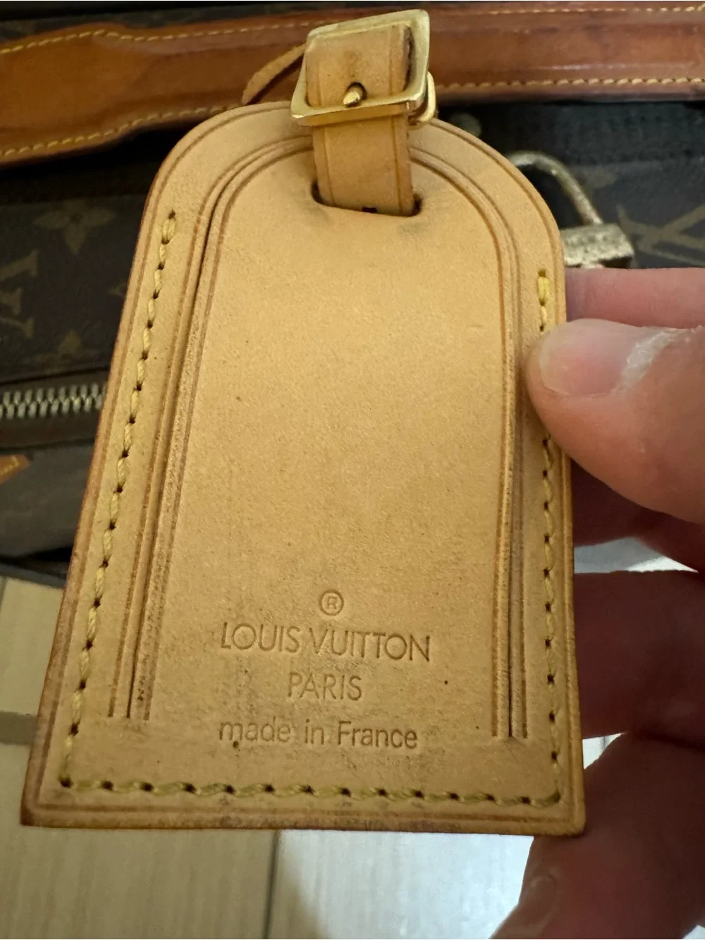 Louis Vuitton Monogram Rolling Suitcase in Brown with Tan Leather Trim